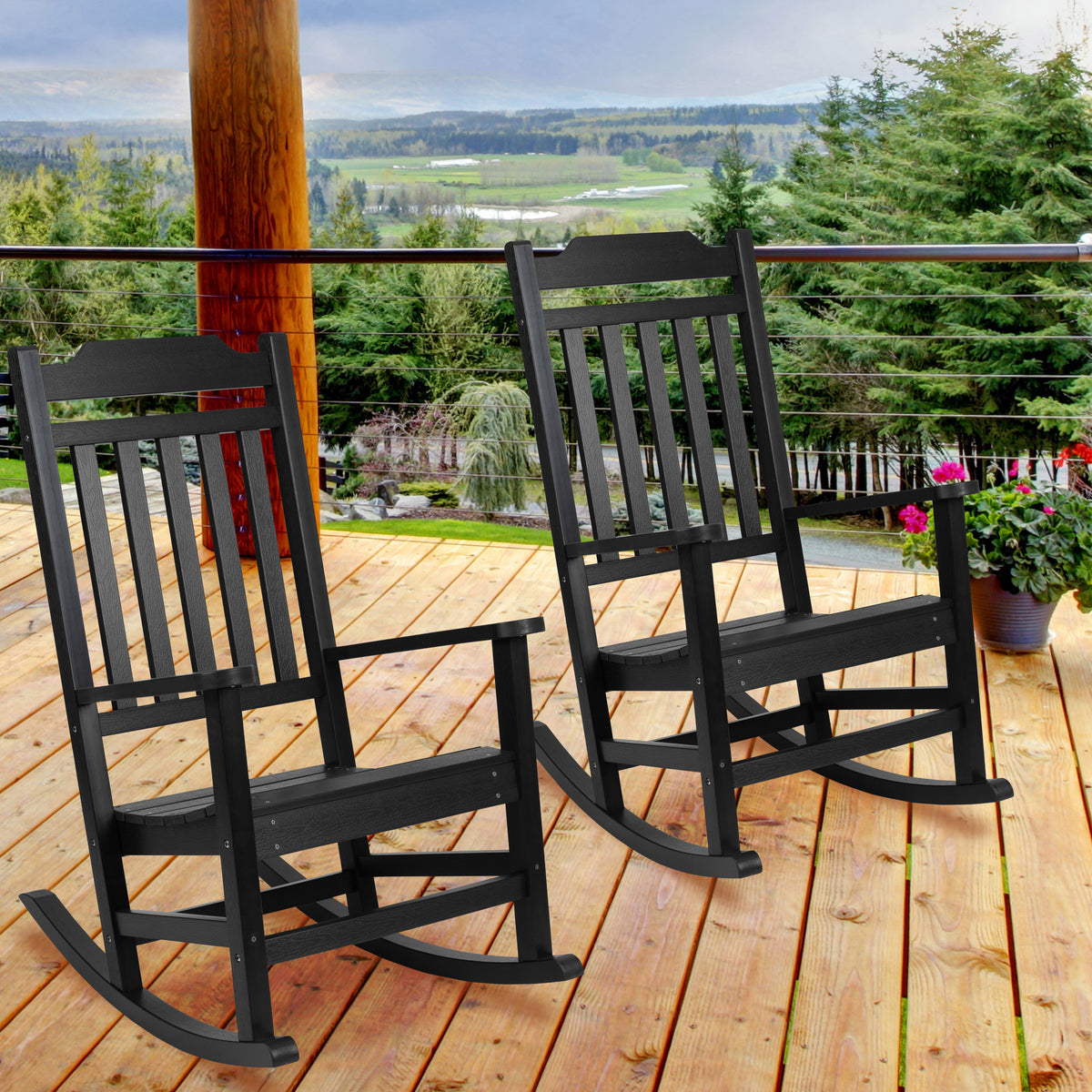 Black rocking chair discount set