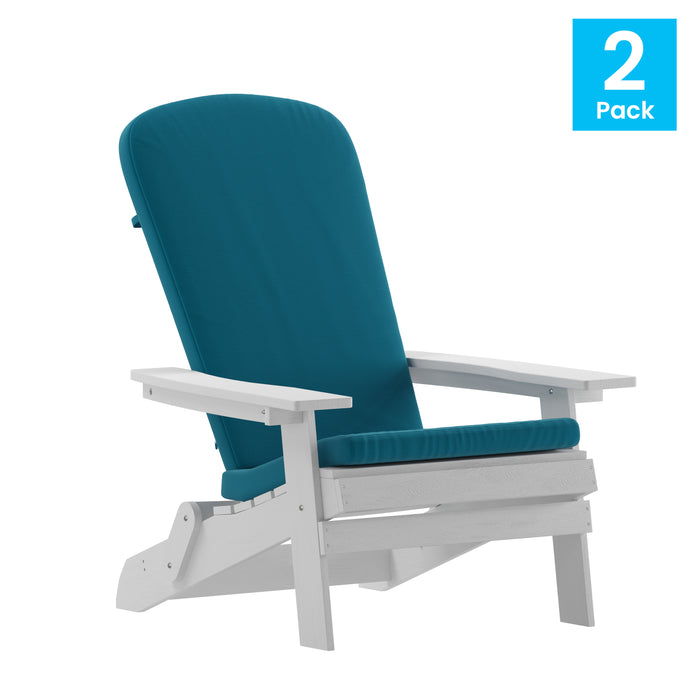 Vcny Home Christina Memory Foam Chair Pad 2-Pack Set - Aqua