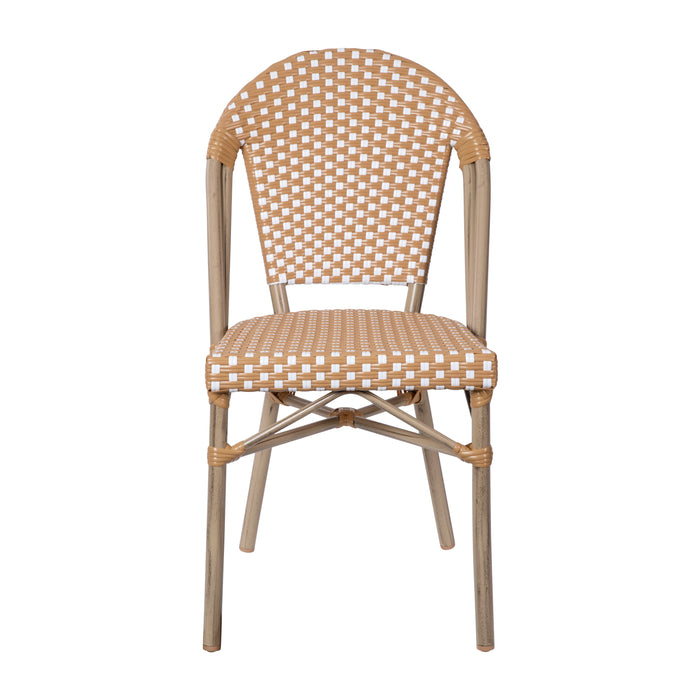 with Indoor/Outdoor Colmar emma-and-oliver Bistro Aluminum French — Fram Chairs Stacking