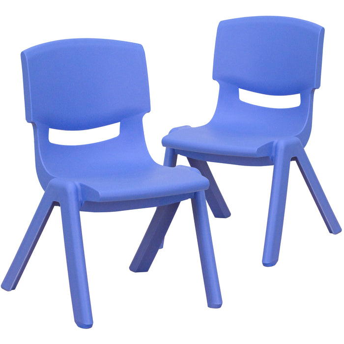 2 Pack Plastic Stackable School Chair with 10.5"H Seat, Preschool Chair