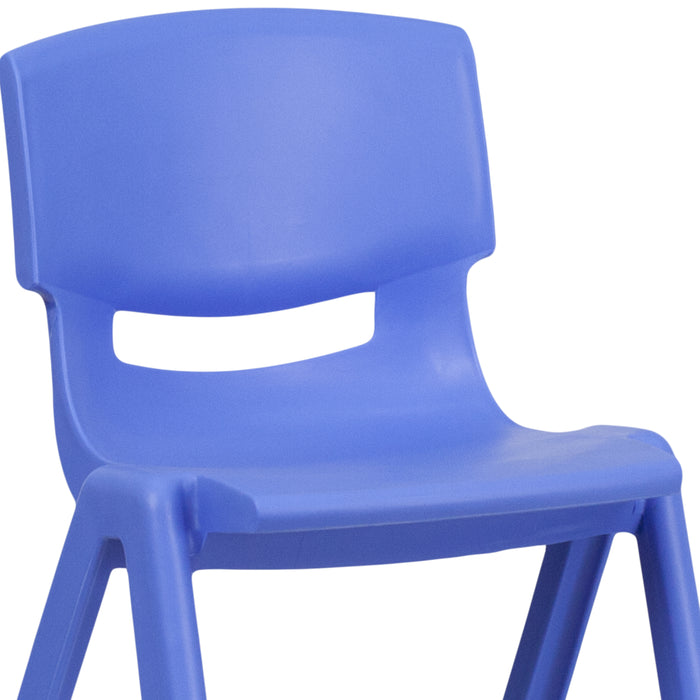 4 Pack Plastic Stackable K-2 School Chair with 13.25"H Seat