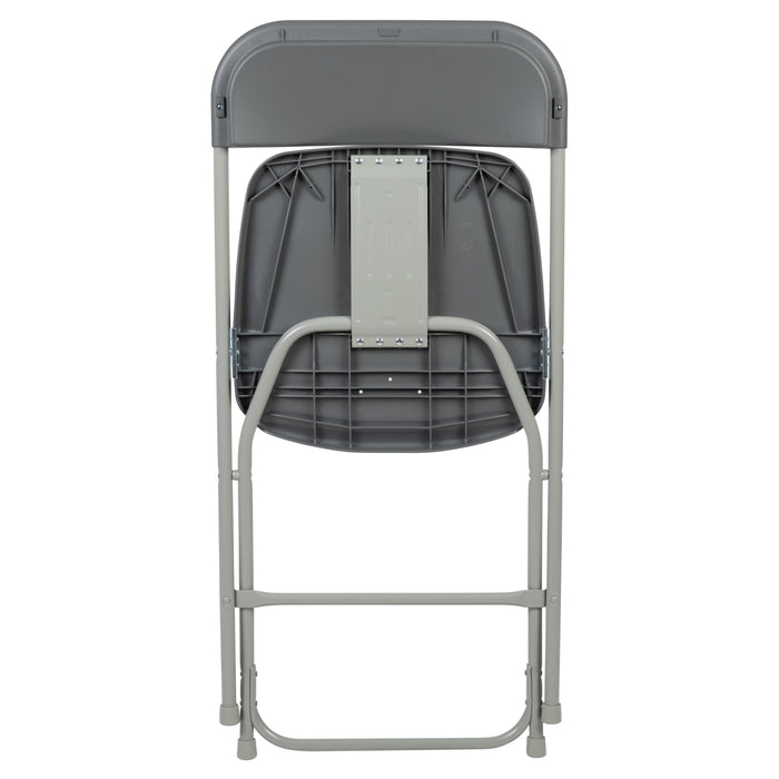Set of 6 Stackable Folding Plastic Chairs - 650 LB Weight Capacity