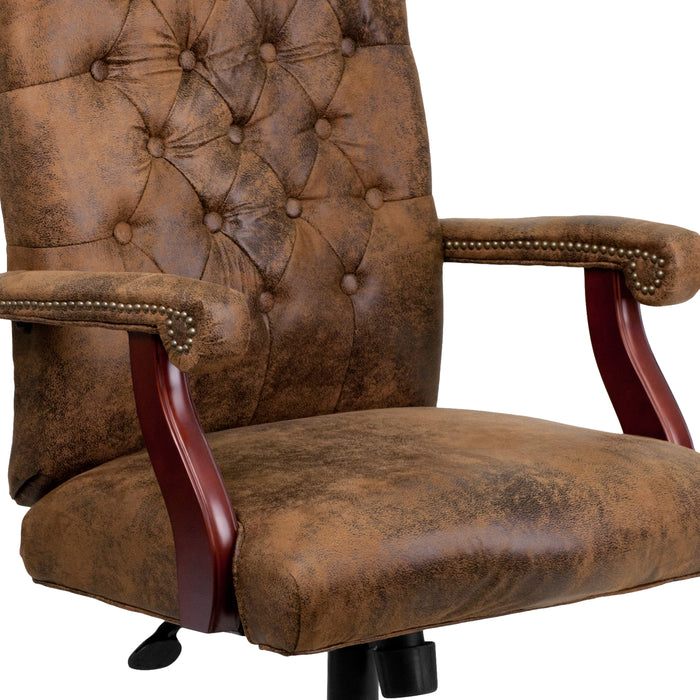 Martha Washington Executive Swivel Office Chair with Arms