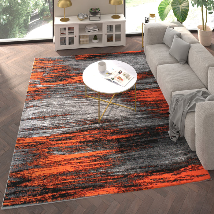 Oakland Ultra Soft Shaded Look Olefin Accent Rug with Natural Jute Backing