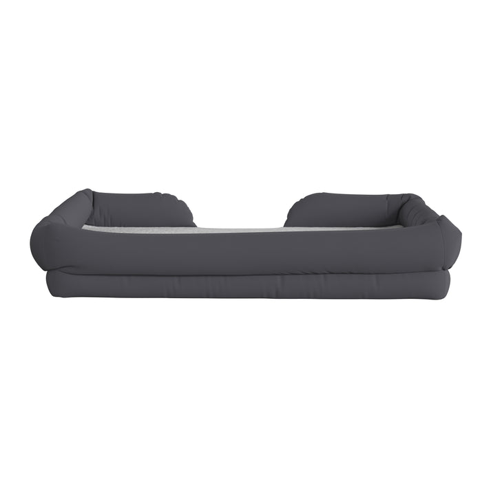 Comfy Orthopedic Memory Foam Dog Bed Bolstered Style with Zippered Washable Cover & Non-Slip Bottom