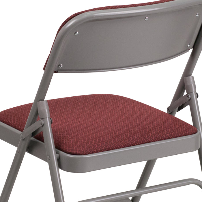 2 Pack Home & Office Party Events Fabric Padded Metal Folding Chair
