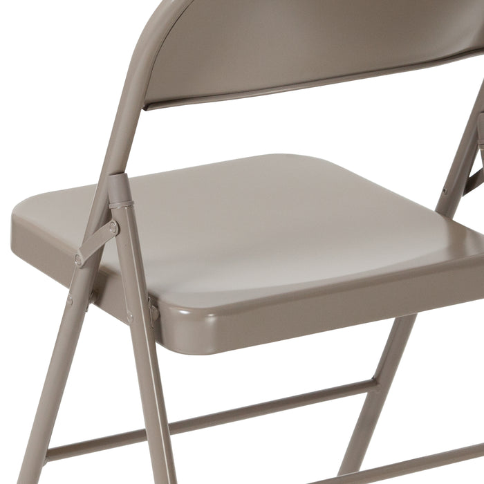 2 Pack Home & Office Double Braced Party Events Steel Metal Folding Chair