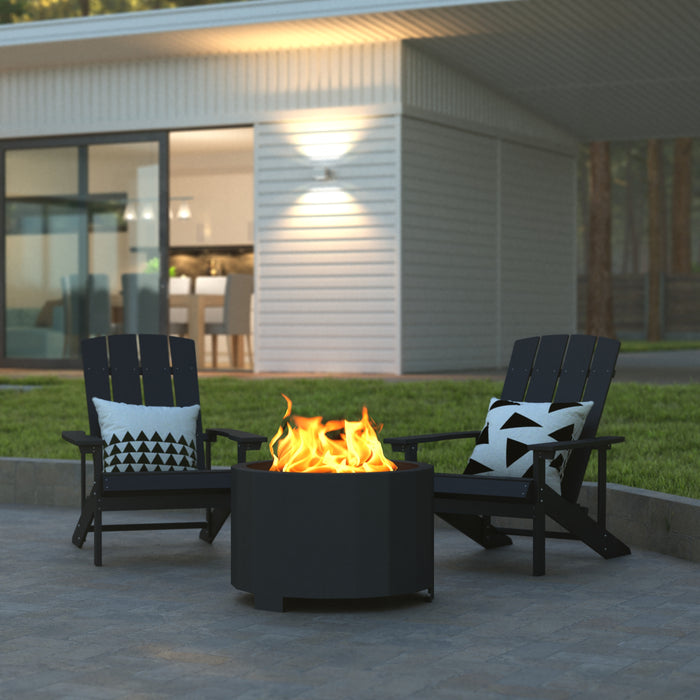 Hestia Steel Portable Smokeless Wood Burning Firepit with Waterproof Cover for Outdoor Use