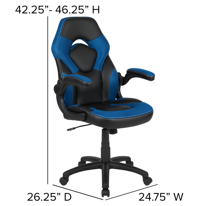 BlackArc Gaming Desk and Racing Chair Set with Cup Holder and Headphone Hook