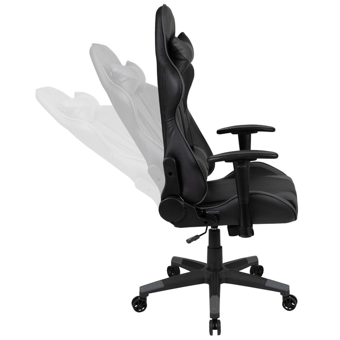 BlackArc Desk Bundle-Gaming Desk, Cup Holder, Headphone Hook and Reclining Chair