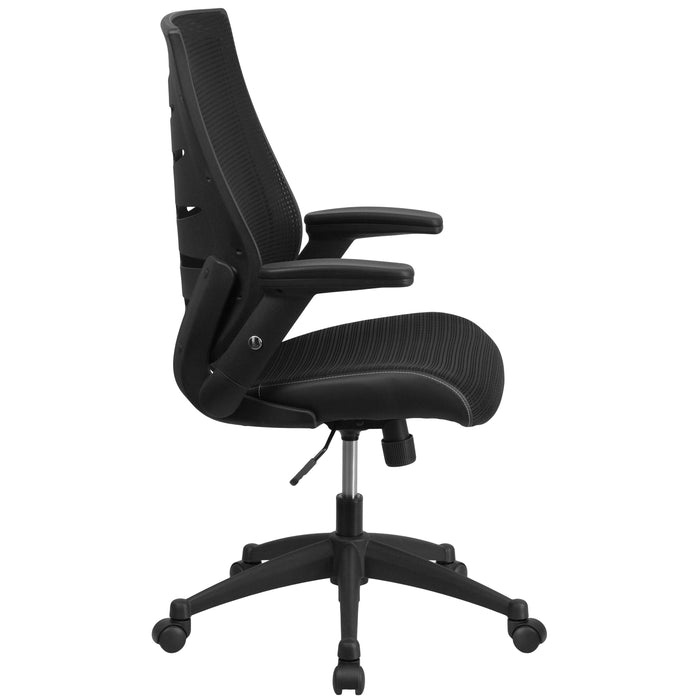 High Back Designer Mesh Executive Swivel Ergonomic Office Chair with Height Adjustable Flip-Up Arms