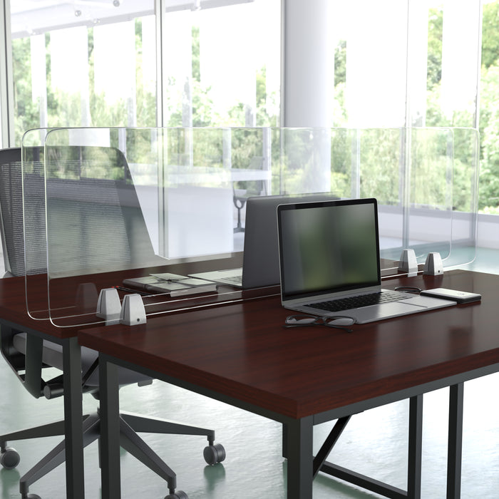 Clear Acrylic Desk Partition (Hardware Included)