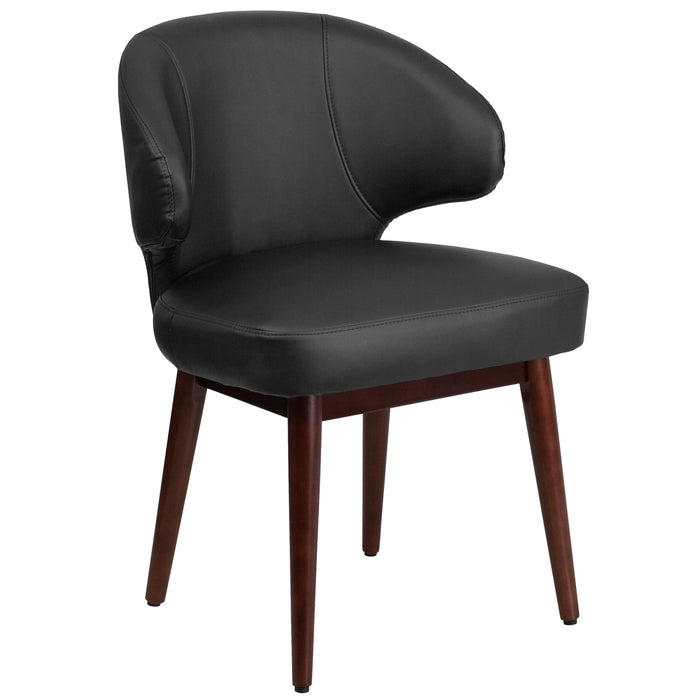 Side Reception Chair with Walnut Legs