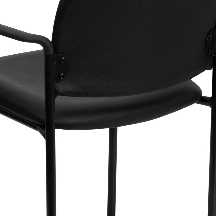 Comfort Stackable Steel Side Reception Chair with Arms