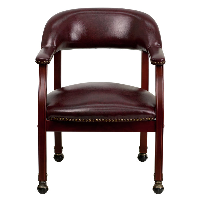 Conference Chair with Accent Nail Trim  and Casters