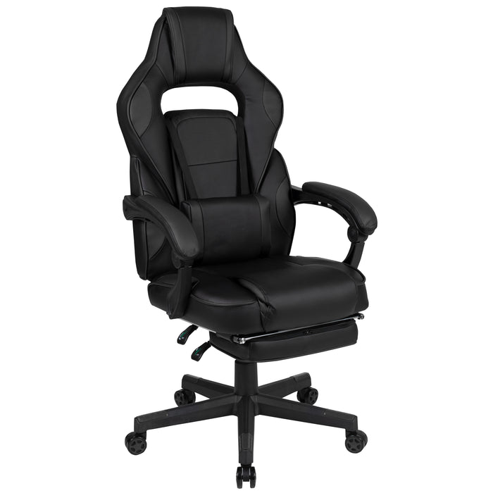 Ergonomic Gaming Chair -Recline Back/Arms, Footrest, Massaging Lumbar