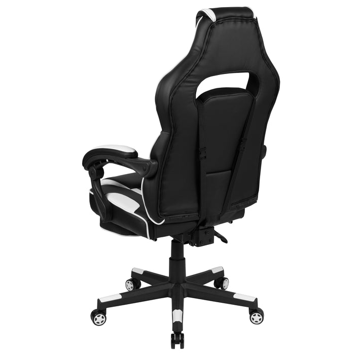 Ergonomic Gaming Chair -Recline Back/Arms, Footrest, Massaging Lumbar