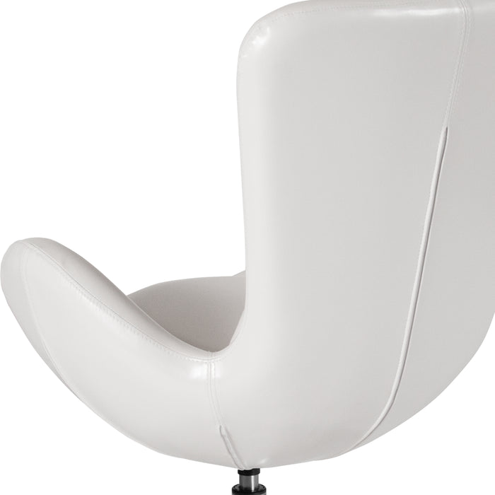 Swiveling Side Reception Chair with Back Pillow
