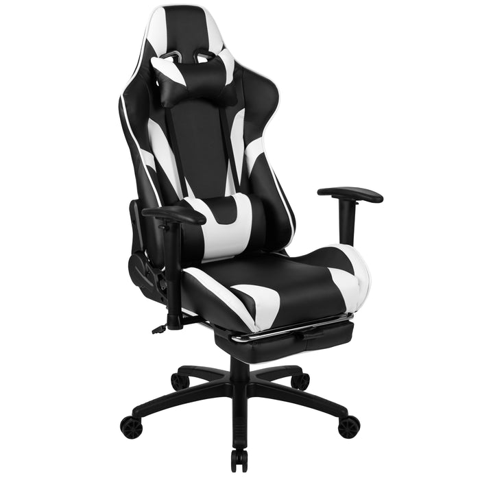 Gaming Racing[LUMBAR SUPPORT+FOOTREST]Chair Ergonomic Recliner Executive  Seat