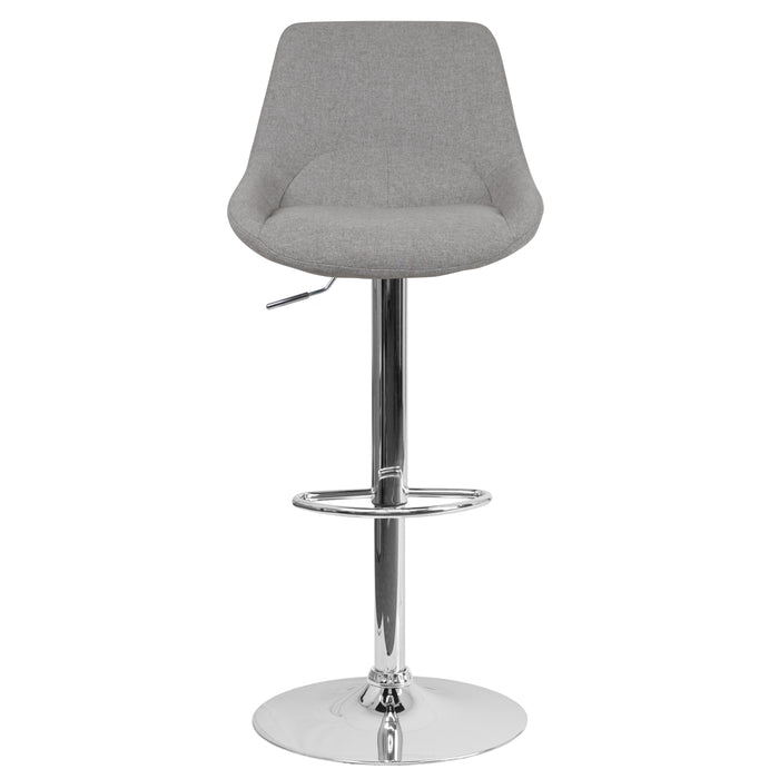 Adjustable Height Gas Lift Swivel Bar Stool with Support Pillow - Dining Stool