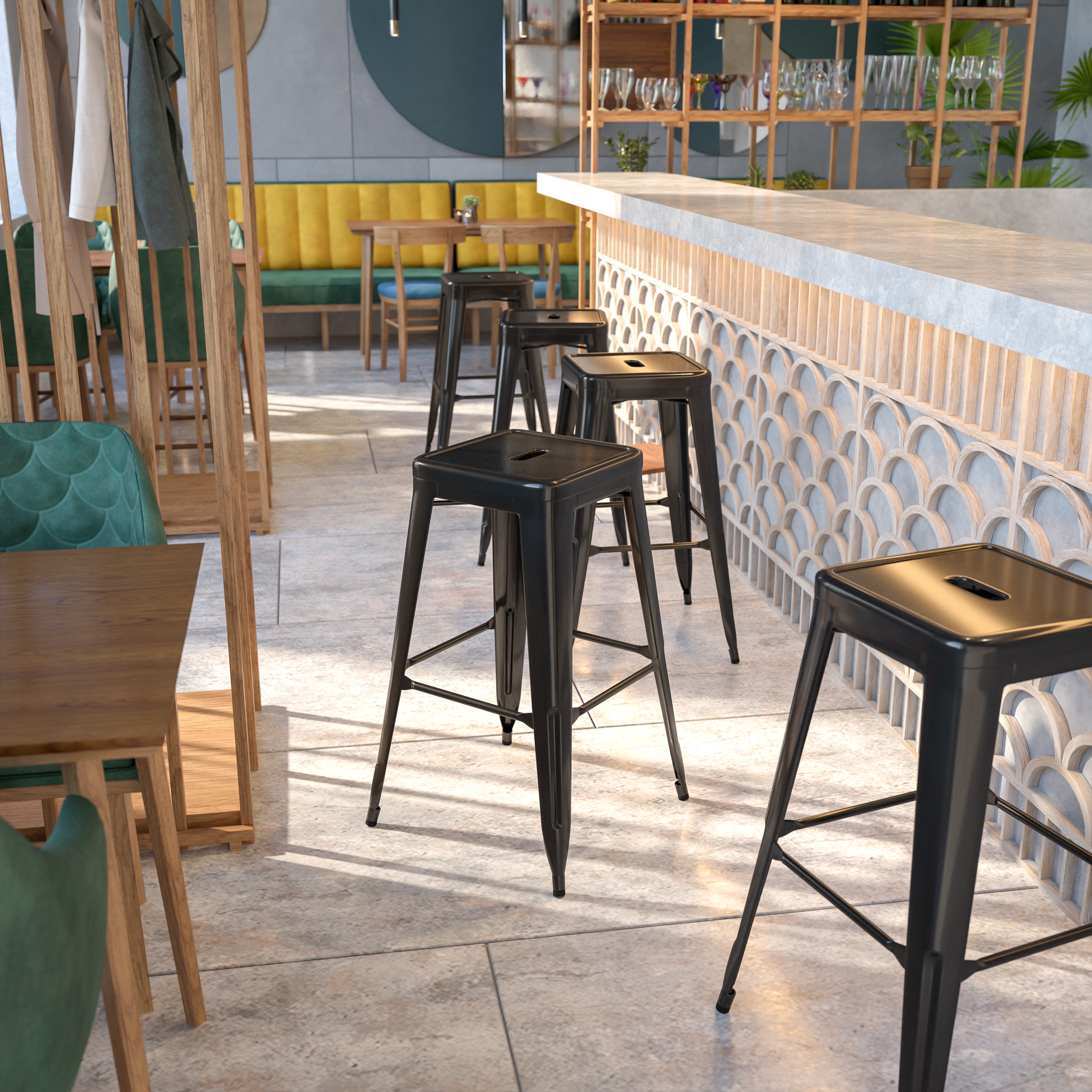 Outdoor Bar Stool Commercial Grade 24