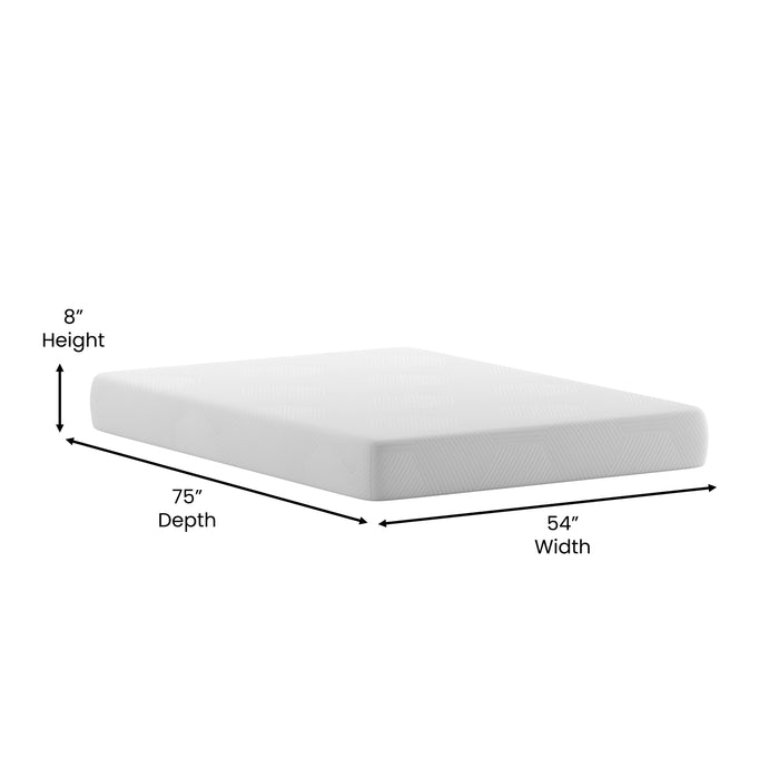 Camellia CertiPUR-US Certified Memory Foam Mattress Infused with Charcoal & Green Tea Cooling Gel