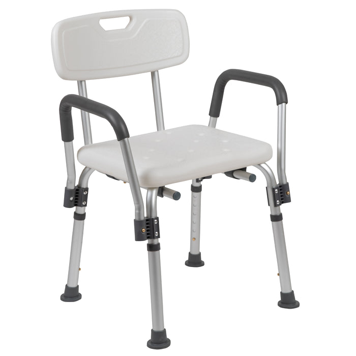 300 Lb. Capacity Adjustable Bath & Shower Chair with Depth Adjustable Back
