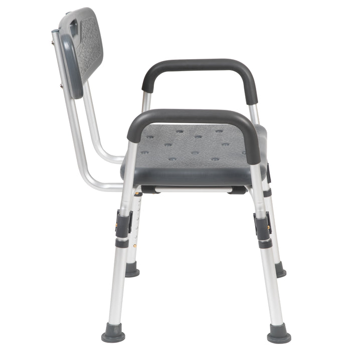 300 Lb. Capacity Adjustable Bath & Shower Chair with Depth Adjustable Back