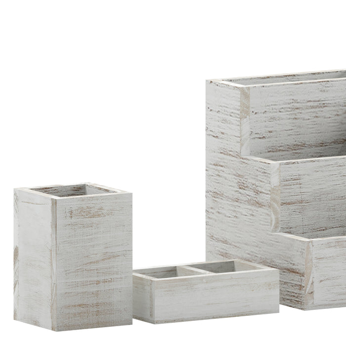 Nessa Three Piece Industrial Desk or Vanity Organizer Set with Foam Pads