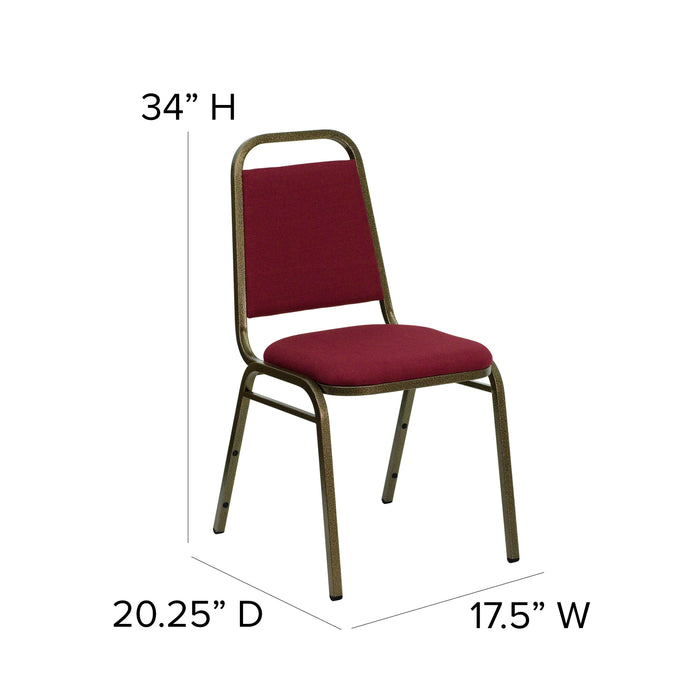 Trapezoidal Back Stacking Banquet Dining Chair - 1.5" Thick Seat