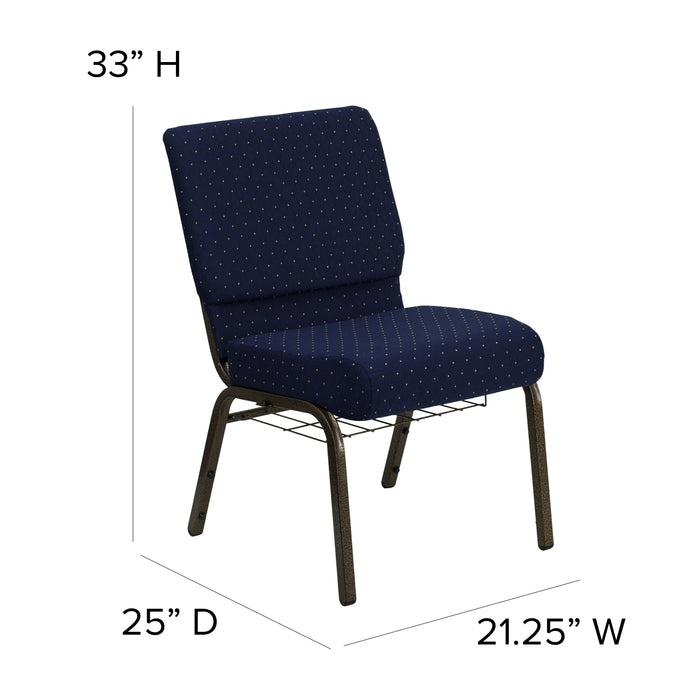 21"W Church/Reception Guest Chair with Communion Cup Book Rack