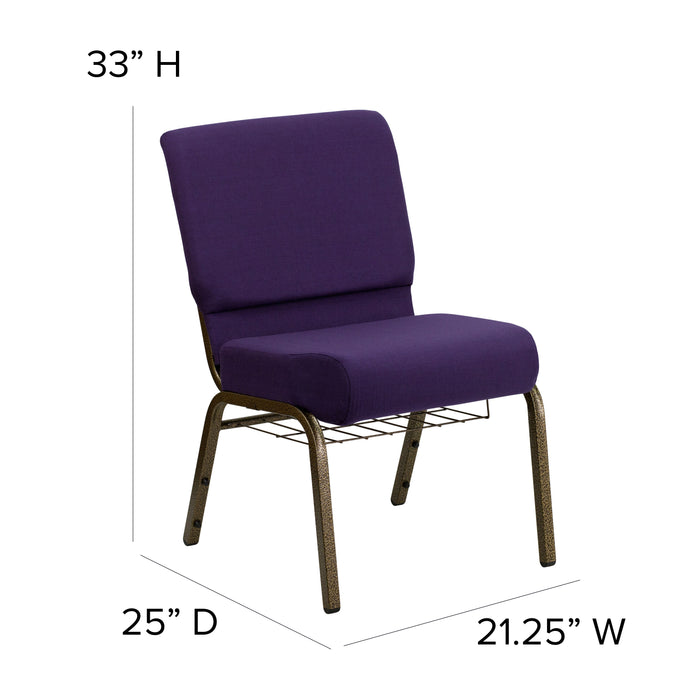21"W Church/Reception Guest Chair with Communion Cup Book Rack