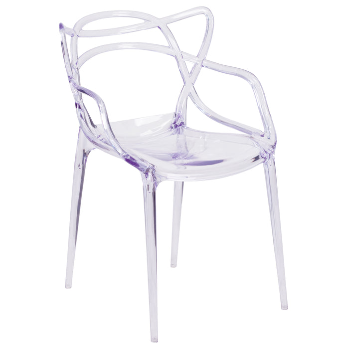 Transparent Fluid Style Stacking Side Chair