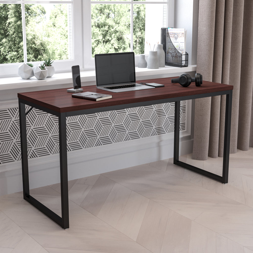 Emma + Oliver Modern Commercial Grade Desk Industrial Style Computer Desk Sturdy Home Office Desk - 55\, image size:1024x1024