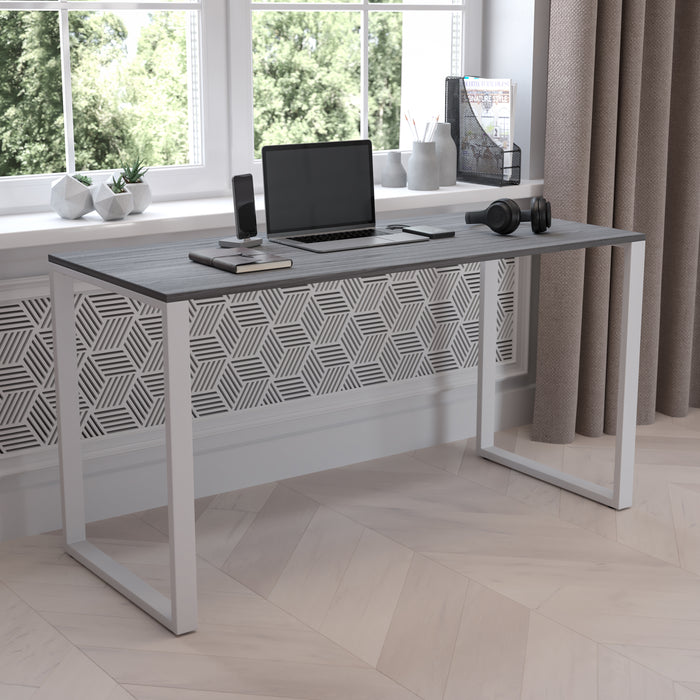Modern Commercial Grade Desk Industrial Style Computer Desk Sturdy Home Office Desk - 55" Length