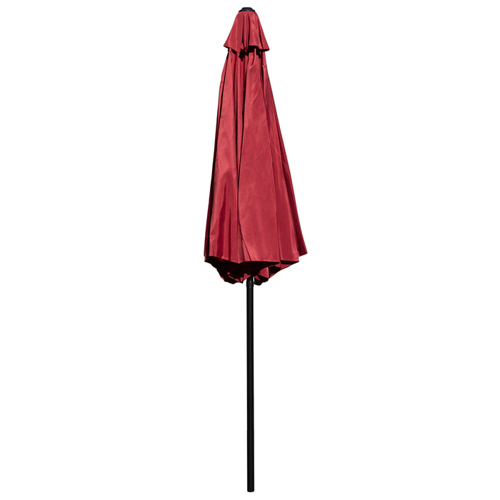 9' Outdoor Patio Umbrella-Crank & Tilt Function - 1.5" Diameter Steel Pole