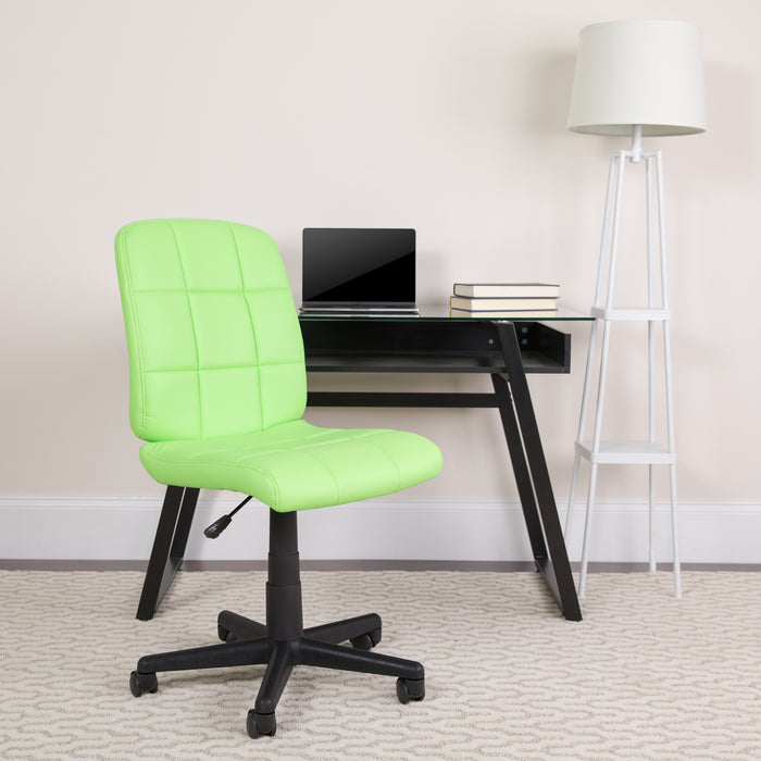 Mid-Back Quilted Vinyl Swivel Task Office Chair