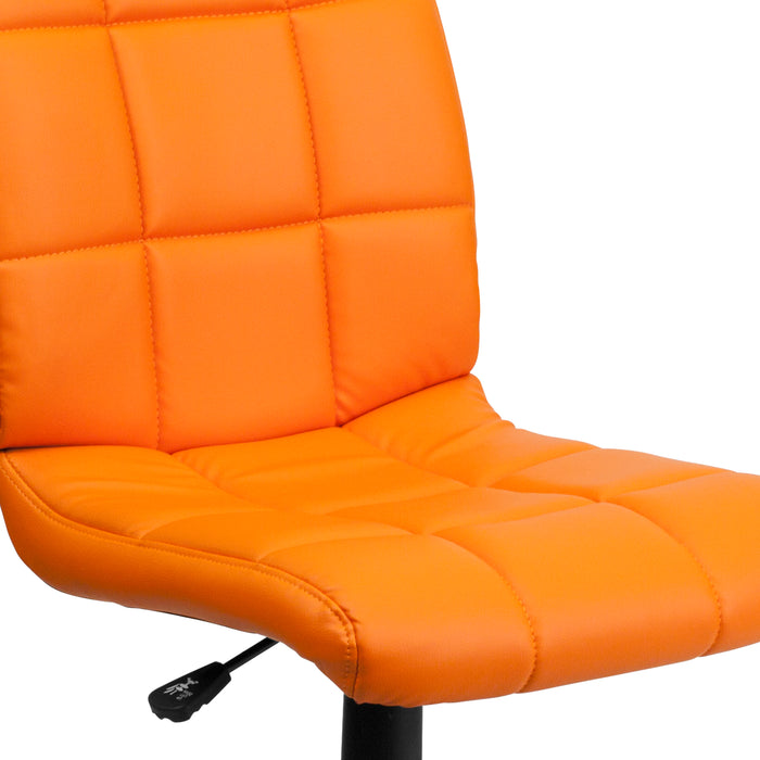 Mid-Back Quilted Vinyl Swivel Task Office Chair