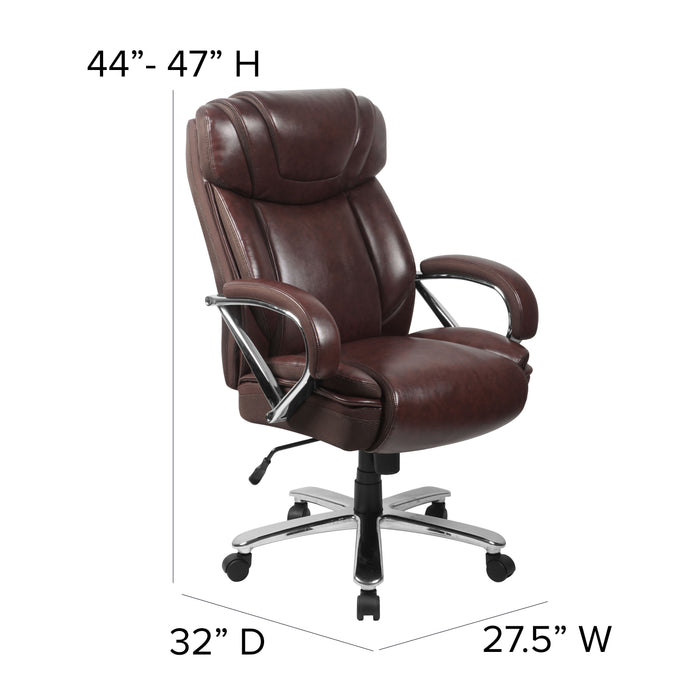 500 lb. Big & Tall LeatherSoft Executive Ergonomic Office Chair with Wide Seat