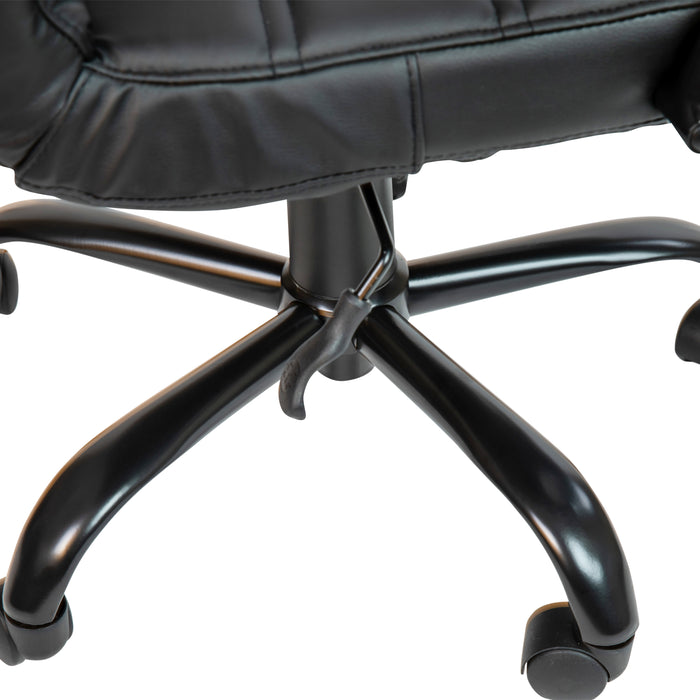 Mid-Back Executive Swivel Office Chair with Metal Frame and Arms