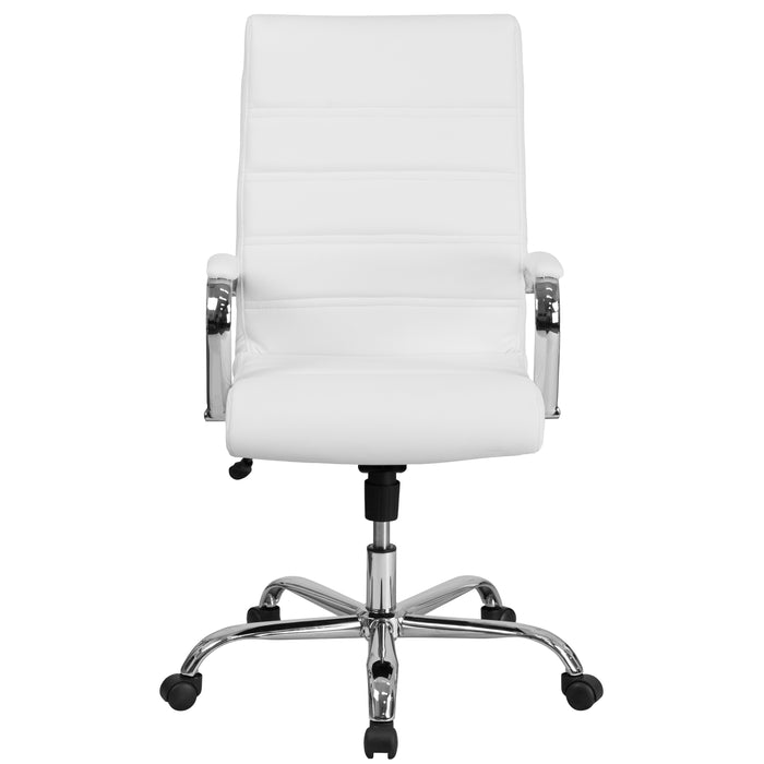 High Back Executive Swivel Office Chair with Metal Frame and Arms