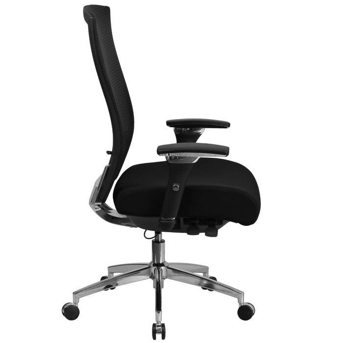 24/7 300 lb. Rated High Back Swivel Seat Slider Lumbar Ergonomic Office Chair