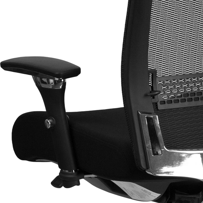 24/7 300 lb. Rated High Back Swivel Seat Slider Lumbar Ergonomic Office Chair