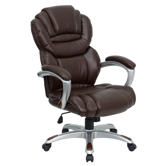 High Back Executive Swivel Ergonomic Office Chair with Accent Layered Seat/Back