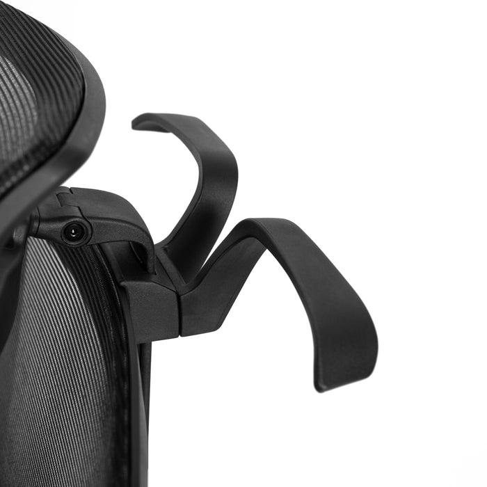 Ergonomic Mesh Office Chair with Synchro-Tilt, Pivot Adjustable Headrest, Black