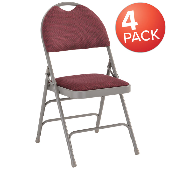 4 Pack Home & Office Easy-Carry Party Events Padded Folding Chair