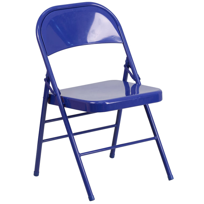 2 Pack Home & Office Colorful Metal Folding Chair Teen and Event Seating