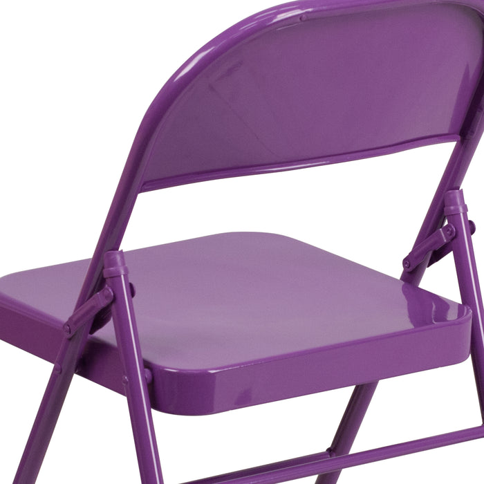 4 Pack Colorful Metal Folding Chair Teen and Event Seating
