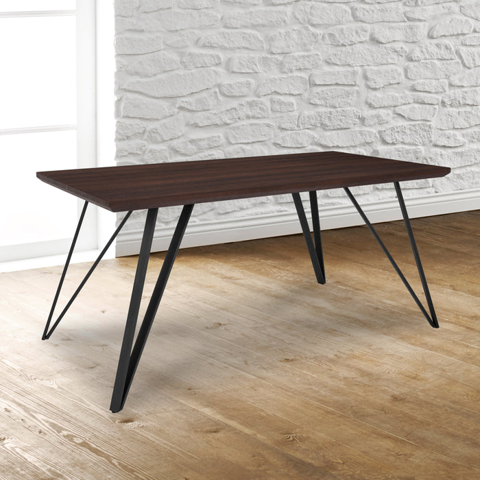 31.5" x 63" Rectangular Dining Table, 4-Triangular Legs