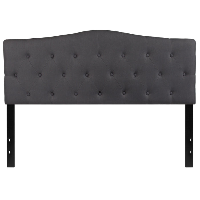 Arched Button Tufted Upholstered Headboard